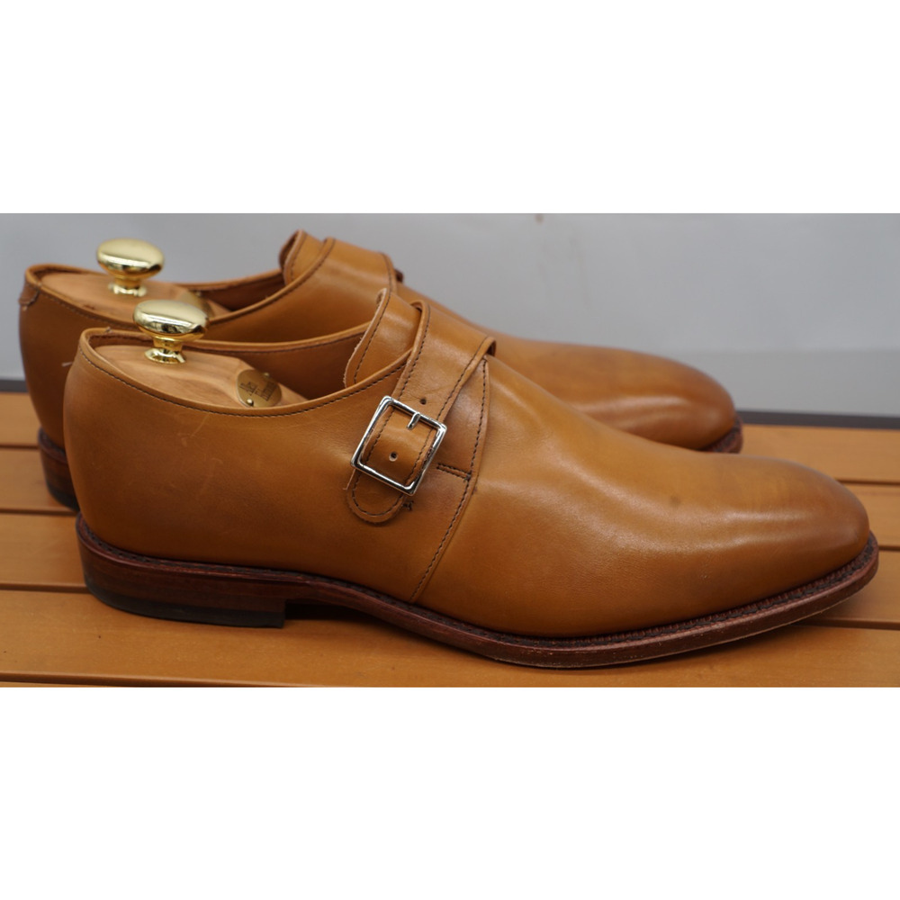 Allen Edmonds "PLYMOUTH" Mens Single Monk Strap Size 10 D Walnut USA